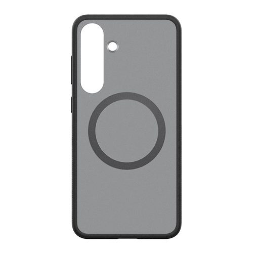 SPIGEN CAPELLA szilikon telefonvédő (ütésállóság, légpárnás keret, matt, MagSafe) FEKETE/EZÜST