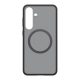 SPIGEN CAPELLA szilikon telefonvédő (ütésállóság, légpárnás keret, matt, MagSafe) FEKETE/EZÜST