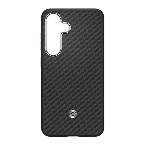 SPIGEN ENZO ARAMID telefonvédő (Magsafe, karbon minta) FEKETE/EZÜST