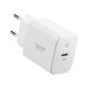 SPIGEN ESSENTIAL hálózati töltő Type-C aljzat (20W, GaN, PD gyorstöltő 3.0) FEHÉR