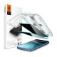 SPIGEN EZ FIT HD képernyővédő üveg 2db (2.5D, betekintés védelem, 0.2mm, 9H + segédkeret) ÁTLÁTSZÓ