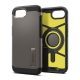 SPIGEN TOUGH ARMOR MAG műanyag telefonvédő (ütésállóság, kitámasztó, MagSafe) SÖTÉTSZÜRKE