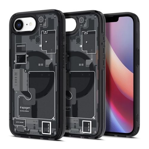 SPIGEN ULTRA HYBRID ZERO ONE műanyag telefonvédő (ütésállóság, légpárnás keret, MagSafe) FEKETE