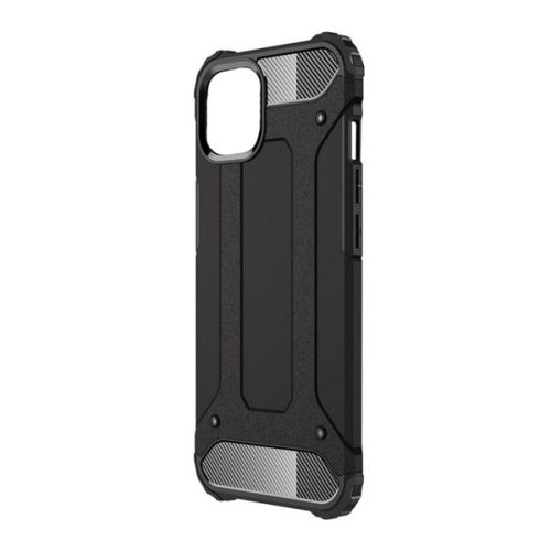 Defender szilikon telefonvédő (ütésállóság, légpárnás sarok, fémhatás) FEKETE