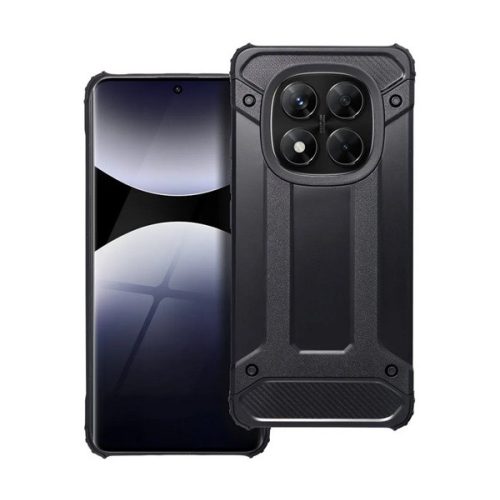 Defender szilikon telefonvédő (ütésállóság, légpárnás sarok, fémhatás) FEKETE