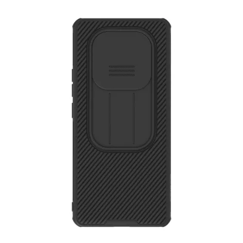 NILLKIN CAMSHIELD PRO szilikon telefonvédő (ütésállóság, kameravédő, csíkos) FEKETE