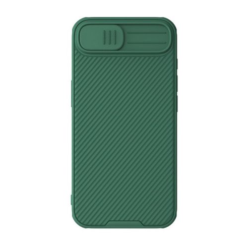 NILLKIN CAMSHIELD PRO szilikon telefonvédő (ütésállóság, kameravédő, csíkos) SÖTÉTZÖLD