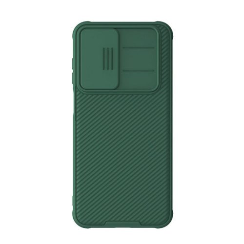 NILLKIN CAMSHIELD PRO szilikon telefonvédő (ütésállóság, kameravédő, csíkos) SÖTÉTZÖLD