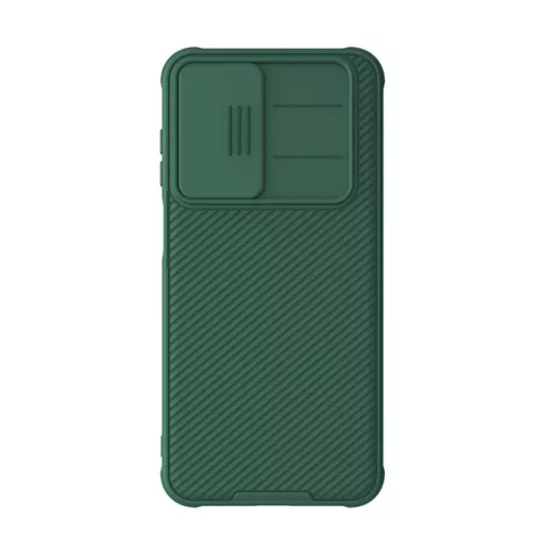 NILLKIN CAMSHIELD PRO szilikon telefonvédő (ütésállóság, kameravédő, csíkos) SÖTÉTZÖLD