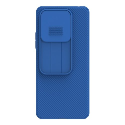 NILLKIN CAMSHIELD szilikon telefonvédő (ütésállóság, kameravédő, csíkos) SÖTÉTKÉK