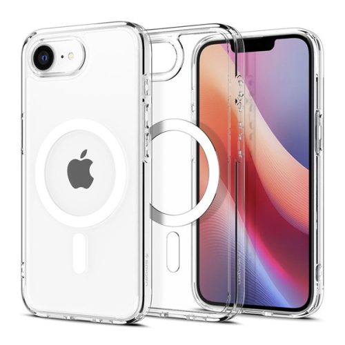 SPIGEN CRYSTAL HYBRID szilikon telefonvédő (ütésállóság, műanyag keret, MagSafe) ÁTLÁTSZÓ