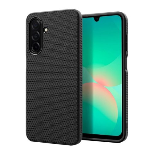 SPIGEN LIQUID AIR szilikon telefonvédő (ütésállóság, légpárnás sarok, rombusz) FEKETE