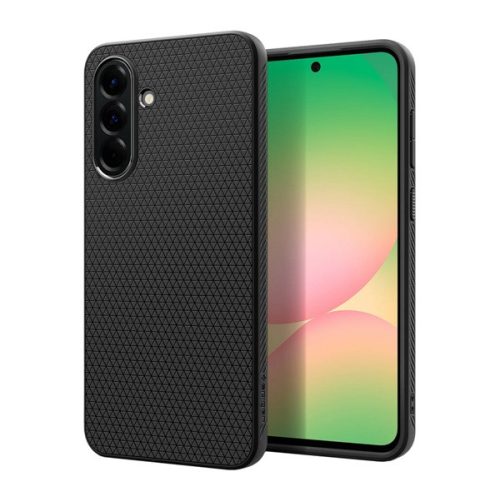 SPIGEN LIQUID AIR szilikon telefonvédő (ütésállóság, légpárnás sarok, rombusz) FEKETE