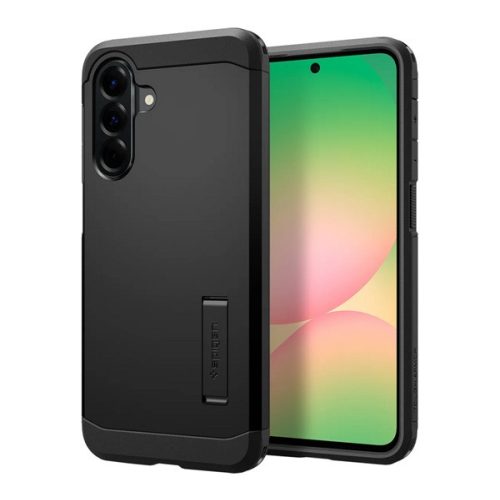 SPIGEN TOUGH ARMOR szilikon telefonvédő (ütésállóság, kitámasztó) FEKETE