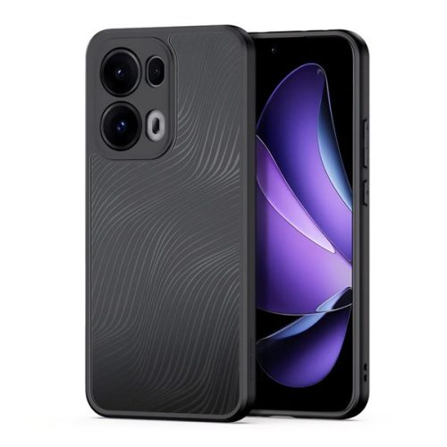 DUX DUCIS AIMO szilikon telefonvédő (ütésállóság, kameravédő, matt, hullám) FEKETE