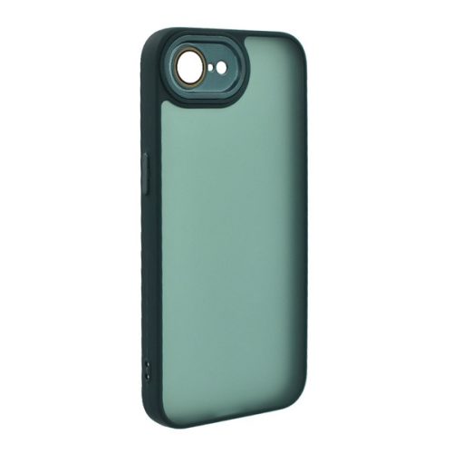 Szilikon telefonvédő (ütésállóság, akril hátlap, kameravédő) SÖTÉTZÖLD