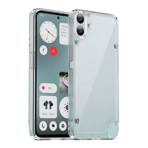 Szilikon telefonvédő (ütésállóság, átlátszó hátlap) ÁTLÁTSZÓ