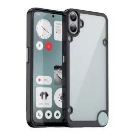   Szilikon telefonvédő (ütésállóság, átlátszó hátlap) FEKETE