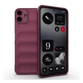   Szilikon telefonvédő (ütésállóság, kameravédő, 3D) BORDÓ