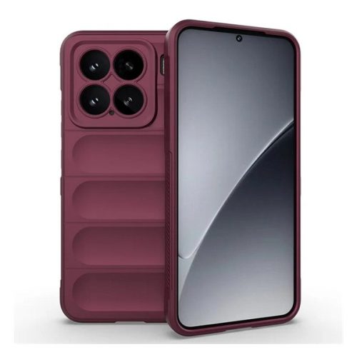 Szilikon telefonvédő (ütésállóság, kameravédő, 3D) BORDÓ