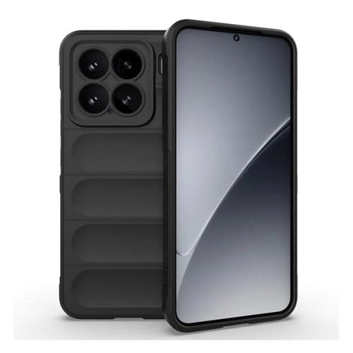 Szilikon telefonvédő (ütésállóság, kameravédő, 3D) FEKETE