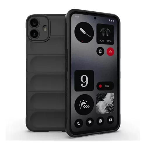 Szilikon telefonvédő (ütésállóság, kameravédő, 3D) FEKETE