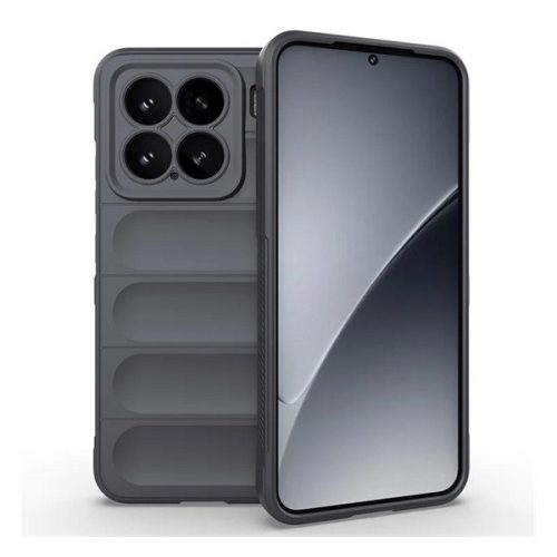 Szilikon telefonvédő (ütésállóság, kameravédő, 3D) SÖTÉTSZÜRKE