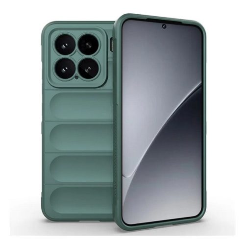 Szilikon telefonvédő (ütésállóság, kameravédő, 3D) SÖTÉTZÖLD