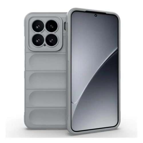 Szilikon telefonvédő (ütésállóság, kameravédő, 3D) VILÁGOSSZÜRKE