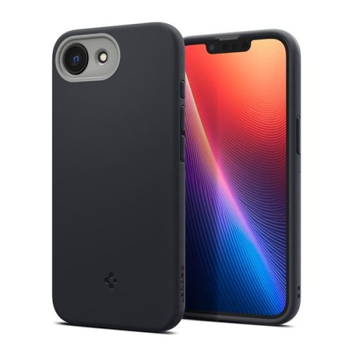 SPIGEN NANO POP szilikon telefonvédő (kameravédő, MagSafe) FEKETE