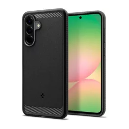   SPIGEN RUGGED ARMOR szilikon telefonvédő (ütésállóság, légpárnás sarok, karbon minta) FEKETE