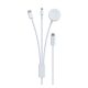 DEVIA töltőkábel 3in1 (Type-C - lightning/Type-C, Apple Watch töltő, 7.5W, wireless, 120cm) FEHÉR