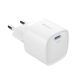 DEVIA EXTREME MINI hálózati töltő Type-C aljzat (20W, GaN, PD gyorstöltő) FEHÉR