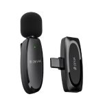 DEVIA KINTONE bluetooth mikrofon (Type-C, LAVALIER csíptethető) FEKETE