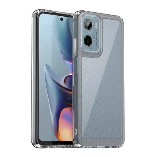 Szilikon telefonvédő (ütésállóság, átlátszó hátlap) ÁTLÁTSZÓ
