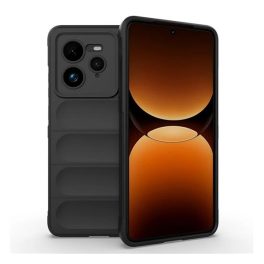 Szilikon telefonvédő (ütésállóság, kameravédő, 3D) FEKETE   Szilikon telefonvédő (ütésállóság, kameravédő, 3D) FEKETE