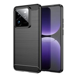 Szilikon telefonvédő (ütésállóság, légpárnás sarok, szálcsiszolt, karbon minta) FEKETE   Szilikon telefonvédő (ütésállóság, légpárnás sarok, szálcsiszolt, karbon minta) FEKETE