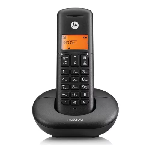 MOTOROLA E201 telefon készülék (vezeték nélküli, kijelző, DECT) FEKETE