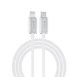 DEVIA adatkábel (Type-C - lightning, 27W, 3A, cipőfűző, 150cm) FEHÉR