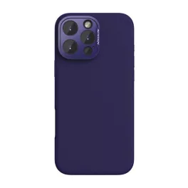   NILLKIN LENSWING MAGNETIC műanyag telefonvédő (matt, mikrofiber plüss belső, kameravédő, MagSafe) LILA