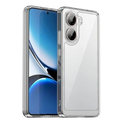 Szilikon telefonvédő (ütésállóság, átlátszó hátlap) ÁTLÁTSZÓ