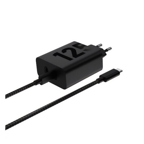 MOTOROLA TURBOPOWER hálózati töltő 2 Type-C aljzat (125W, PD gyorstöltő + Type-C kábel) FEKETE