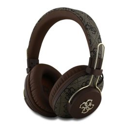   GUESS PU 4G METAL LOGO bluetooth fejhallgató SZTEREO (v5.3, mikrofon, zajszűrő) SÖTÉTBARNA