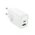 HOCO N61 hálózati töltő USB+Type-C aljzat (20W, PD gyorstöltő 3.0) FEHÉR