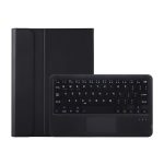 Tok álló, bőr hatású (FLIP, bluetooth billentyűzet, asztali tartó, QWERTY, angol nyelvű) FEKETE