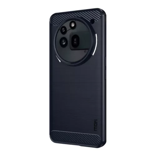 MOFI szilikon telefonvédő (ütésállóság, légpárnás sarok, szálcsiszolt, karbon minta) SÖTÉTKÉK