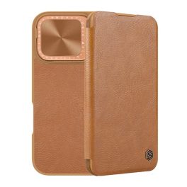   NILLKIN QIN PROP tok álló, bőr hatású (FLIP, oldalra nyíló, kártyazseb, kameravédő, kitámasztó) BARNA