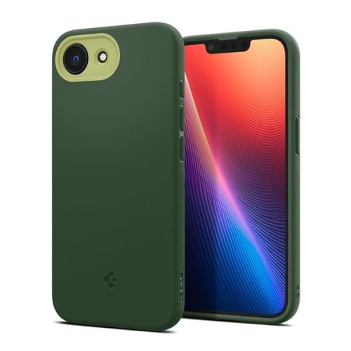SPIGEN NANO POP szilikon telefonvédő (kameravédő, MagSafe) SÖTÉTZÖLD