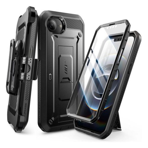 SUPCASE UNICORN BEETLE PRO műanyag telefonvédő (360°-os védelem, erős ütésállóság, műanyag előlap) FEKETE