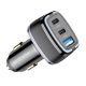 BLITZWOLF BW-BC4 autós töltő USB+2 Type-C aljzat (115W, PD gyorstöltő 3.0) FEKETE